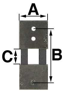 B = 15.0mm (A = 8.0mm & C = 4.2mm)