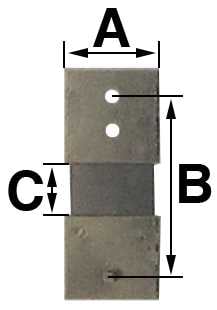 B = 15.0mm (A = 8.0mm & C = 4.2mm)