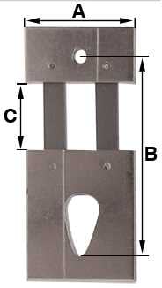 B = 17.0mm (A = 10mm & C = 6.0mm)