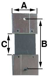 B = 19.0mm (A = 10mm & C = 8.0mm)