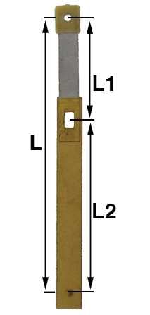 L = 54mm (L1 = 19mm & L2 = 35mm)