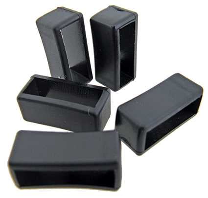 Black 18mm PVC Strap Keepers