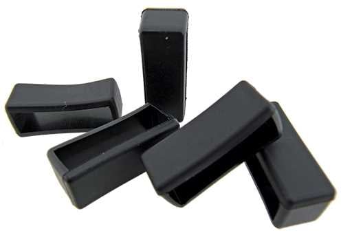 Black 20mm PVC Strap Keepers