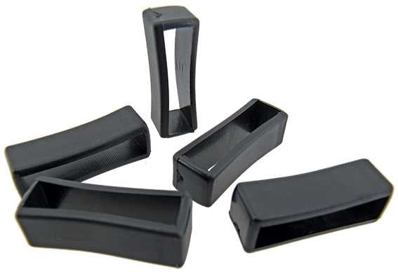 Black 30mm PVC Strap Keepers