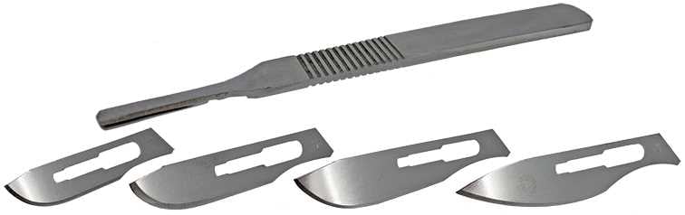 Scalpel (Blades, large fitting) Sterilised