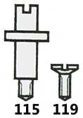 Setting Lever & Setting Lever Spring Screws (Wristwatch) Graded