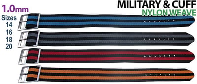 1 Piece (Double Buckle, Nylon) 2 Stripes