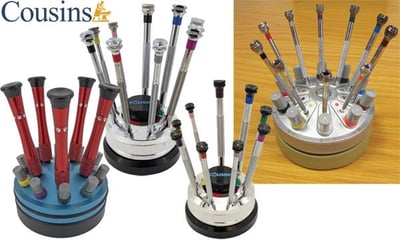 Cousins Swiss Style Sets, Rotating Stands