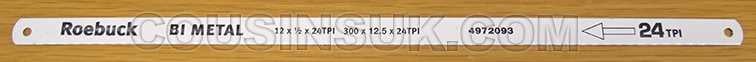 24 TPI, 300mm Hacksaw Blade