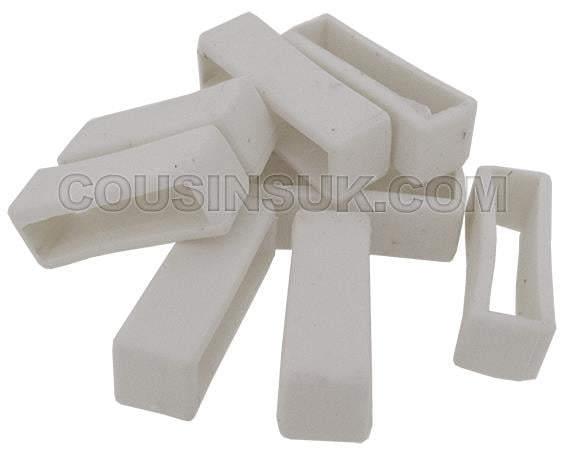 White 28mm PVC Strap Keepers