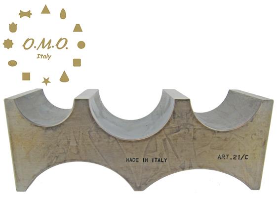 Half Round Block (Ø17.5 to Ø50mm) O.M.O. Italy