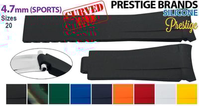 Silicone, Omega & Rolex (Curved Ends)