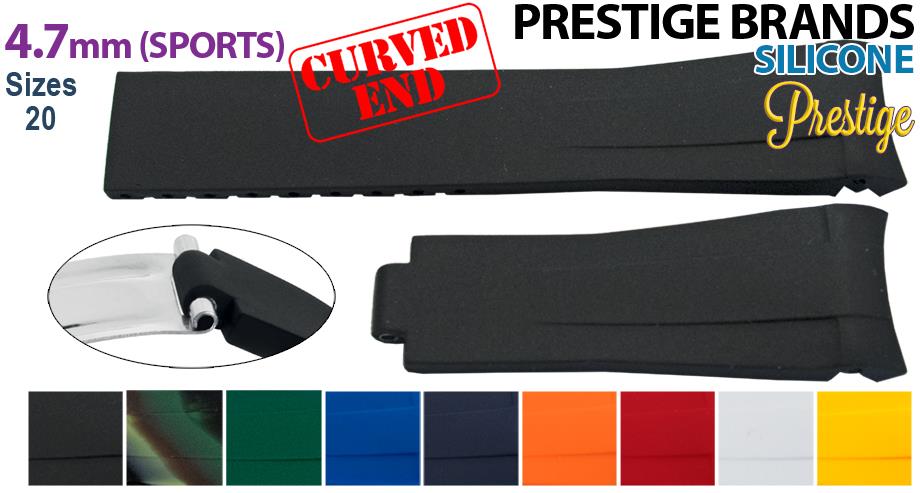 Silicone, Omega & Rolex (Curved Ends)