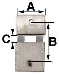 B = 11.5mm (A = 8.0mm & C = 1.6mm)