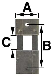 B = 14.5mm (A = 8.0mm & C = 4.8mm)
