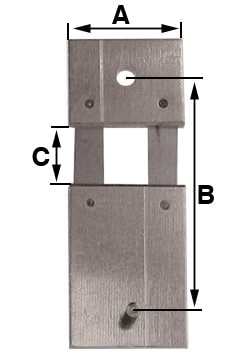 B = 17.0mm (A = 8.0mm & C = 4.0mm)