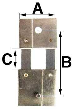 B = 13.5mm (A = 8.0mm & C = 3.8mm)