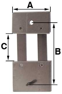 B = 16.5mm (A = 10mm & C = 7.8mm)
