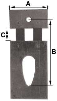 B = 17.0mm (A = 10mm & C = 3.0mm)
