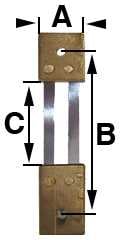 B = 19.0mm (A = 5.0mm & C = 10mm)