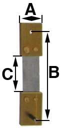 B = 19.5mm (A = 5.0mm & C = 8.4mm)