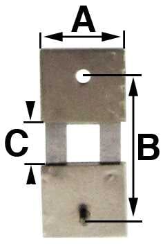 B = 13.0mm (A = 8.0mm & C = 3.6mm)