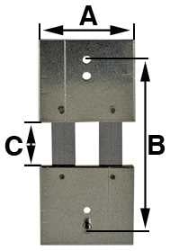 B = 22.0mm (A = 12mm & C = 5.0mm)