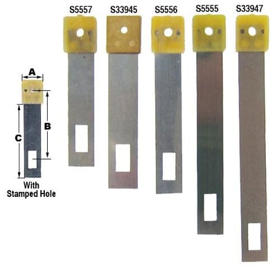 by Size with Stamped Hole