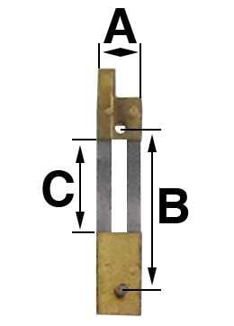 B = 15.5mm (A = 4.0mm & C = 8.3mm)
