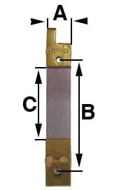 B = 19.0mm (A = 4.0mm & C = 11.5mm)