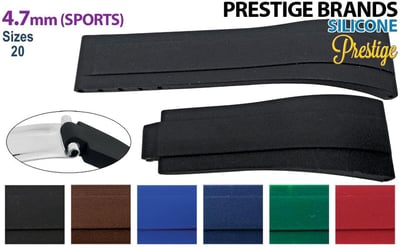 Silicone, Omega & Rolex (Straight Ends, Clasp)