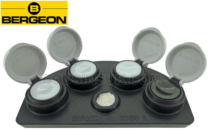 4 Pot Oil Stand, Bergeon 30180-A-C1, Die Cast, Ceramic Reservoirs