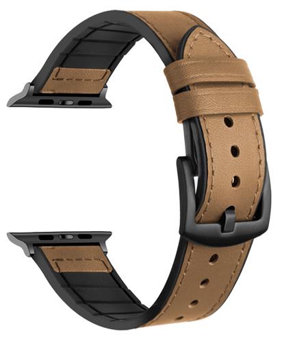 Light Brown Leather/Silicone (Small)