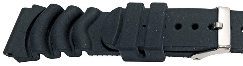 Black 22mm (26mm) Soft Silicone, XXL