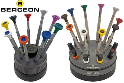Bergeon Screwdriver Sets, Rotating Stands