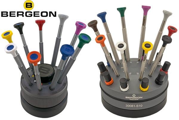 Bergeon Screwdriver Sets, Rotating Stands