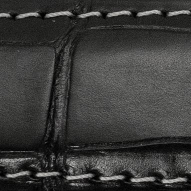 Black with White Stitching 24mm (22mm)