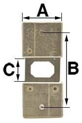 B = 15.0mm (A = 8.0mm & C = 5.0mm)