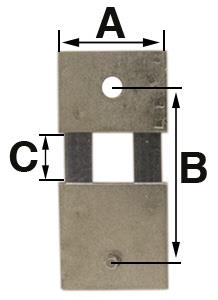 B = 13.0mm (A = 8.0mm & C = 3.55mm) Hermle 21-100