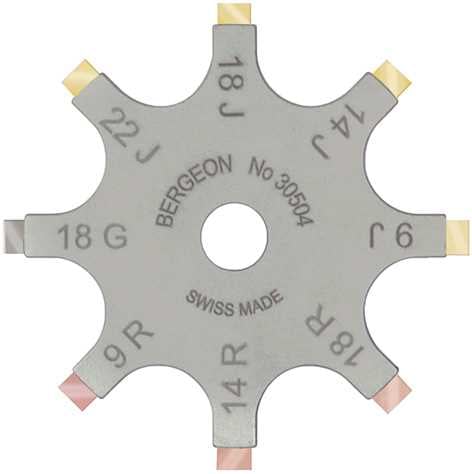 Gold Testing Plate (Star Wheel), Bergeon 30504
