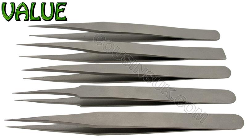 Stainless Steel, Set of 5 - Satin Finish