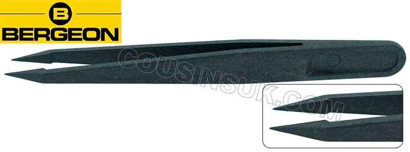 Spade Point Tipped Tweezers, Bergeon 6751.02