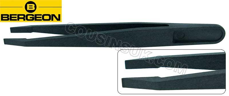 Spade Broad Tipped Tweezers, Bergeon 6751.05