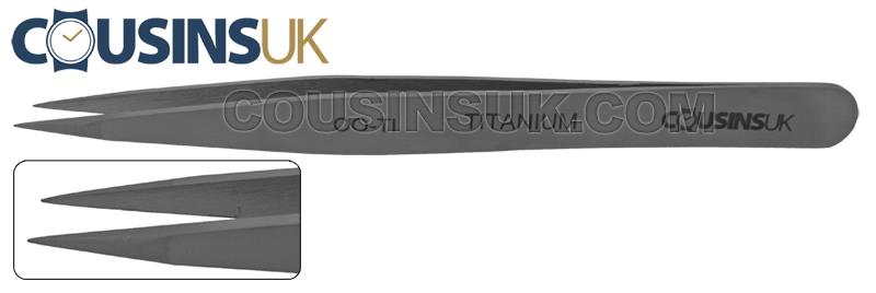 No.OO (Medium Tips) Titanium Tweezers