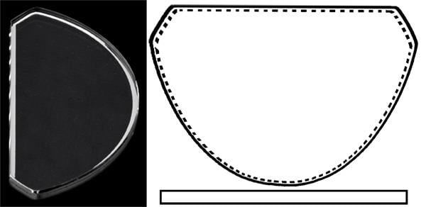 22.90mm x 10.40mm (Case Back Crystal x T1.00mm) Tag Heuer Grand Carrera
