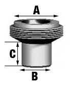 Tube F1, (A) Ø4.50 (B) Ø2.70, (C) 2.70mm