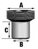 Tube J, (A) Ø3.00 (B) Ø1.90, (C) 2.50mm