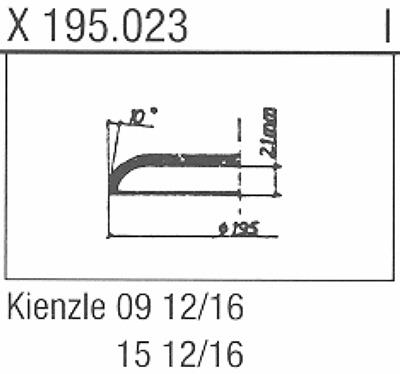 Glass, Kienzle 09 12/16 15 12/16 (Sternkreuz X195.023)