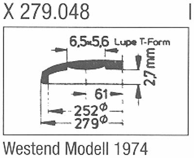 Glass, West End Model 1974 (Sternkreuz X 279.048)