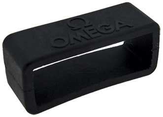 20mm Black Rubber Keeper with "Omega", Omega 98000219